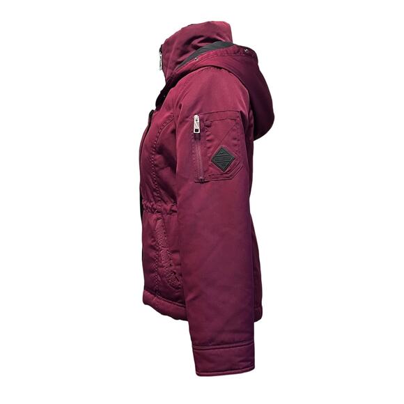 Hollister Ultimate Down Collection Burgundy Jacket - Size Small - Picture 6 of 10